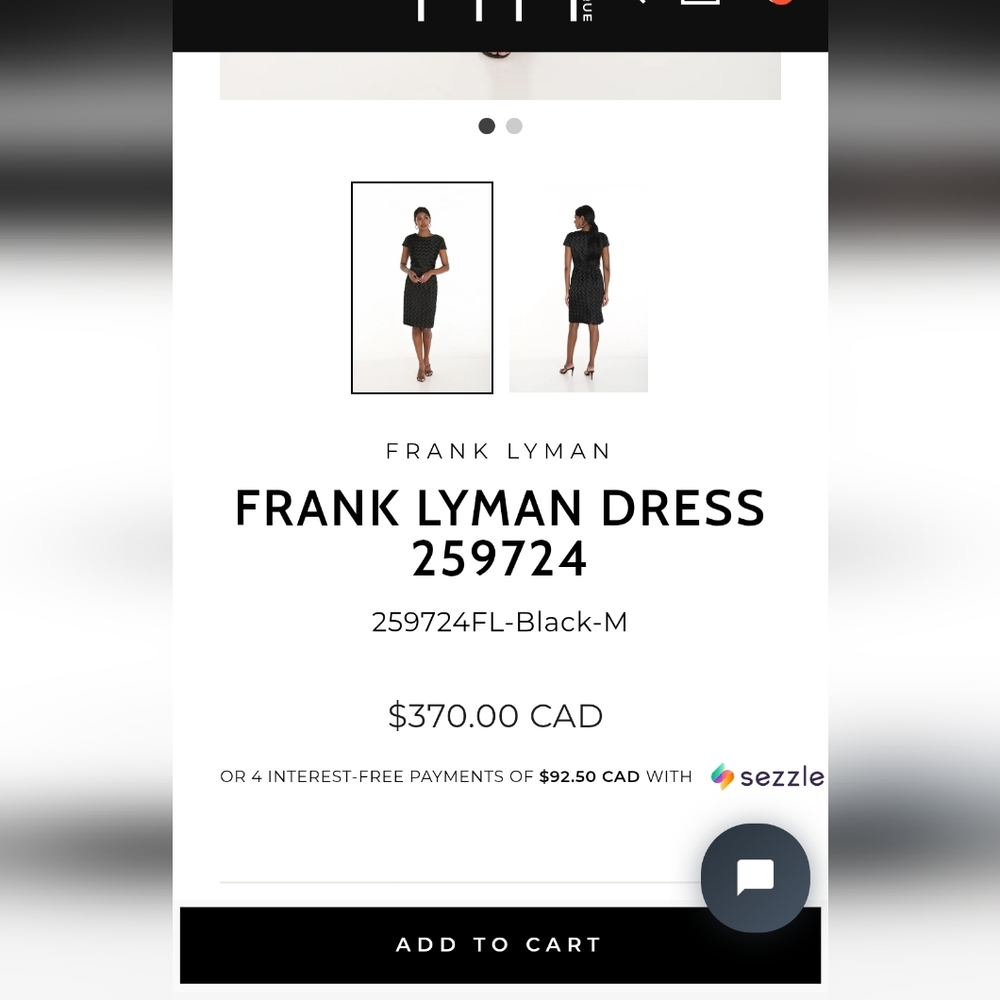 Frank Lyman Design Black and Brown Floral Mini Dress